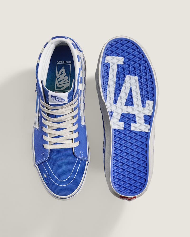 Мужские кроссовки Vans MLB™ Los Angeles Dodgers™ Sk8-Hi, цвет: Синий белый — фото 3