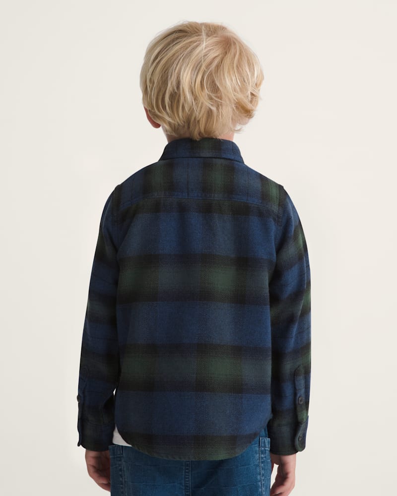 Детская рубашка Vans Lawson Mixed Plaid Flannel, цвет: Dress Blues — фото 4
