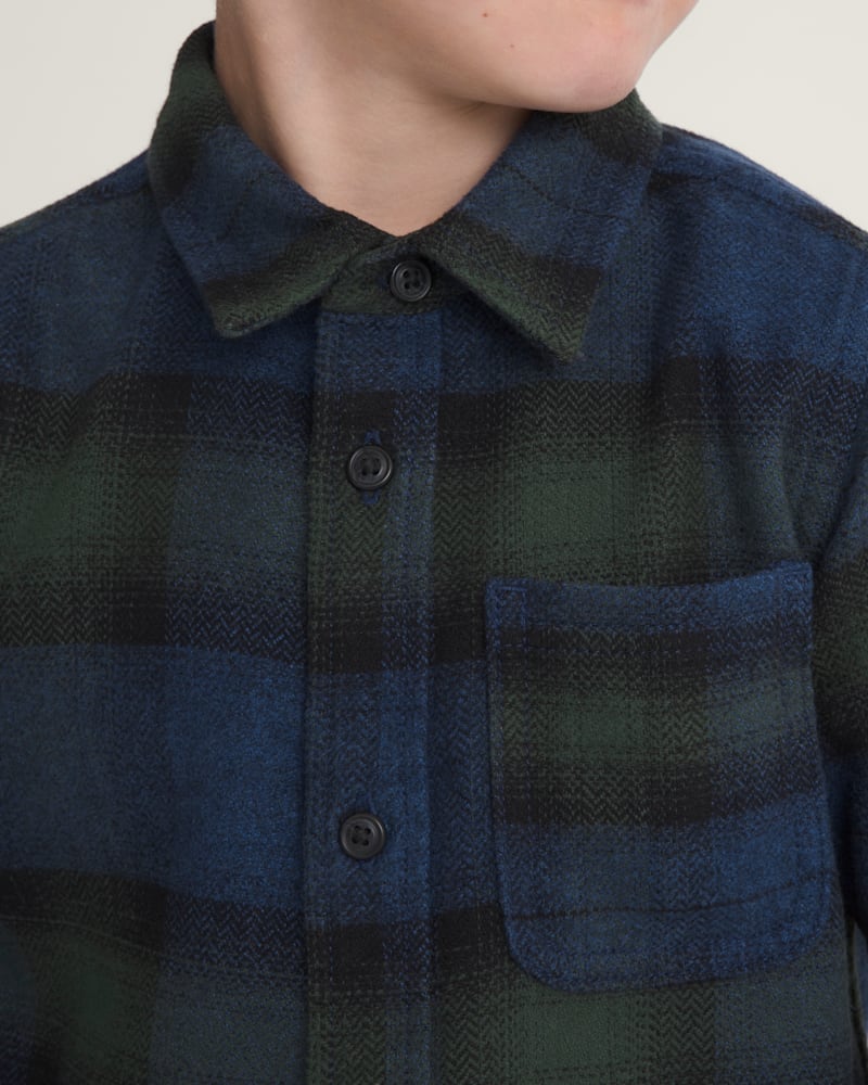 Детская рубашка Vans Lawson Mixed Plaid Flannel, цвет: Dress Blues — фото 5