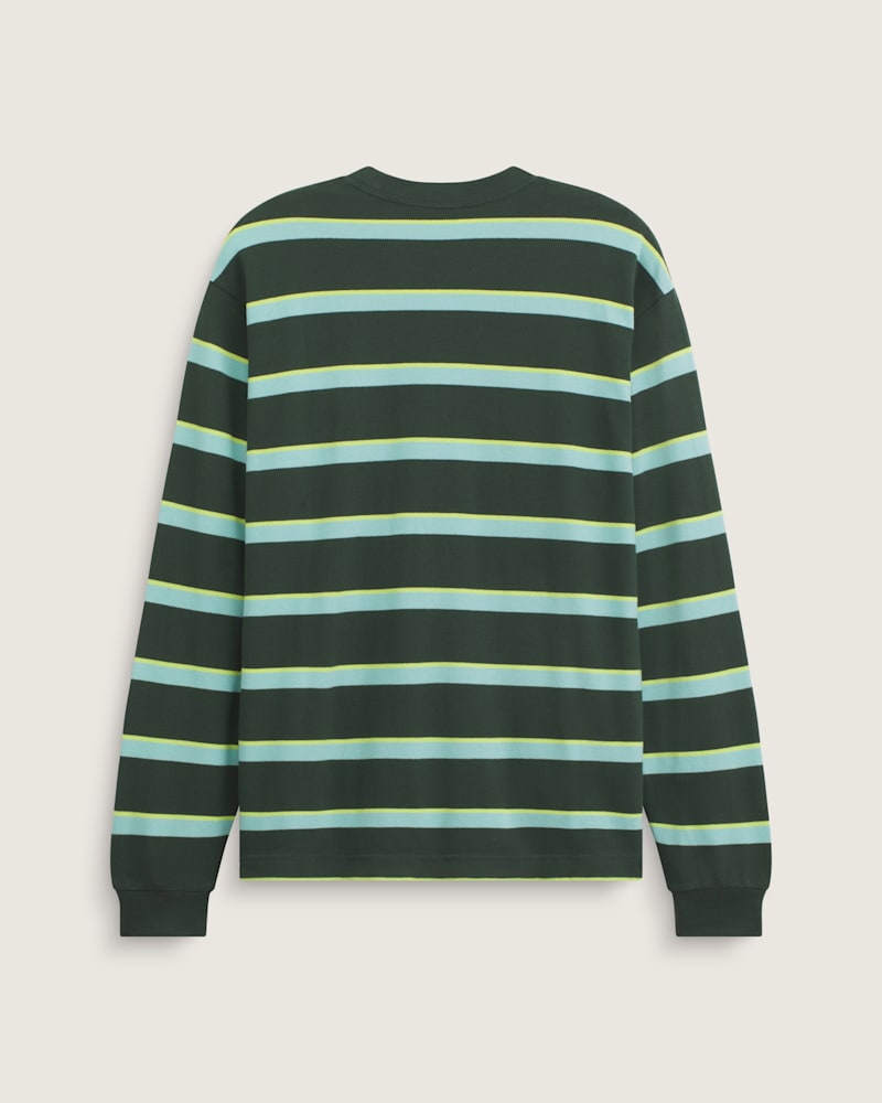 Мужской топ Vans Vorlop Stripe Long Sleeve Knit, цвет: Зелёный — фото 2