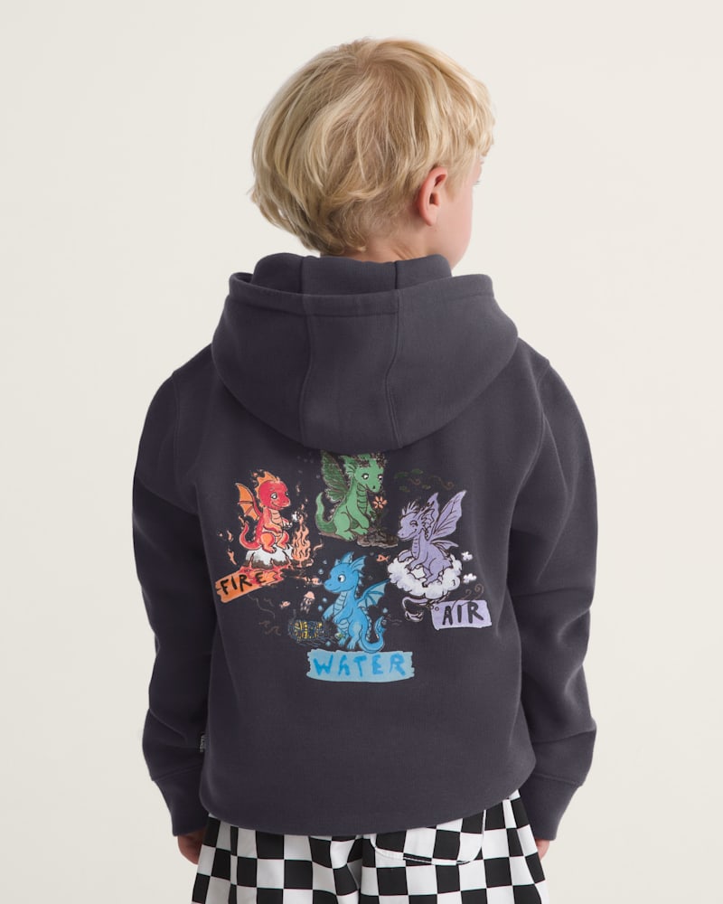 Детская толстовка Vans Dragon Elements Pullover, цвет: Угольный серый — фото 4