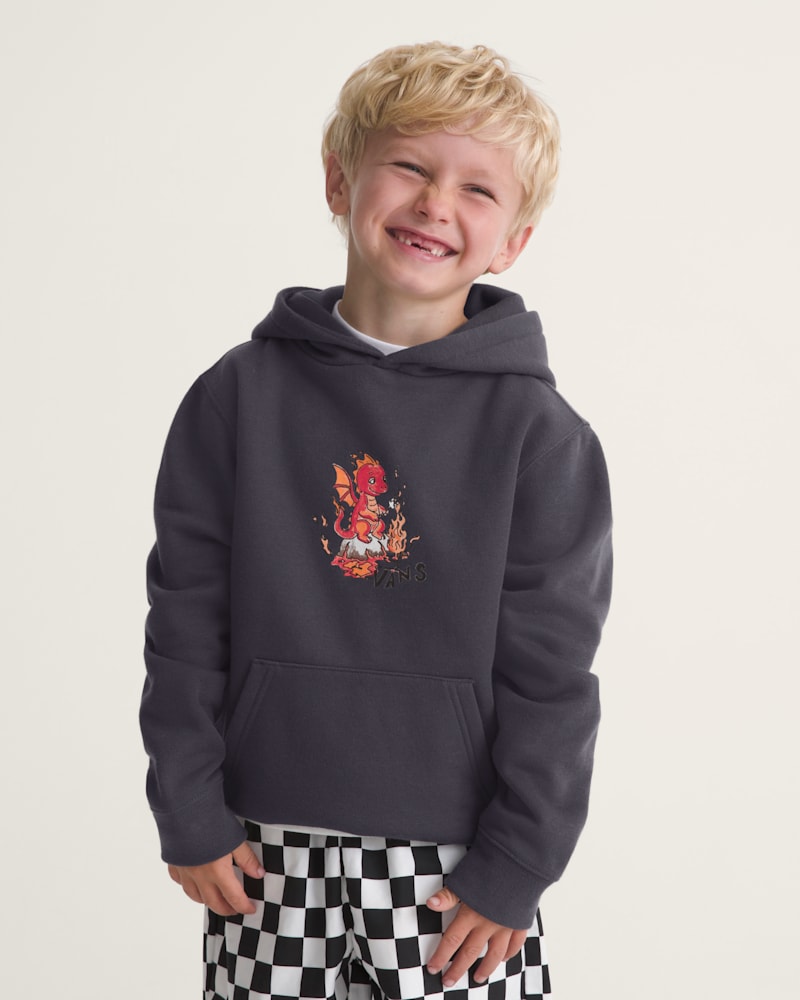 Детская толстовка Vans Dragon Elements Pullover, цвет: Угольный серый — фото 3