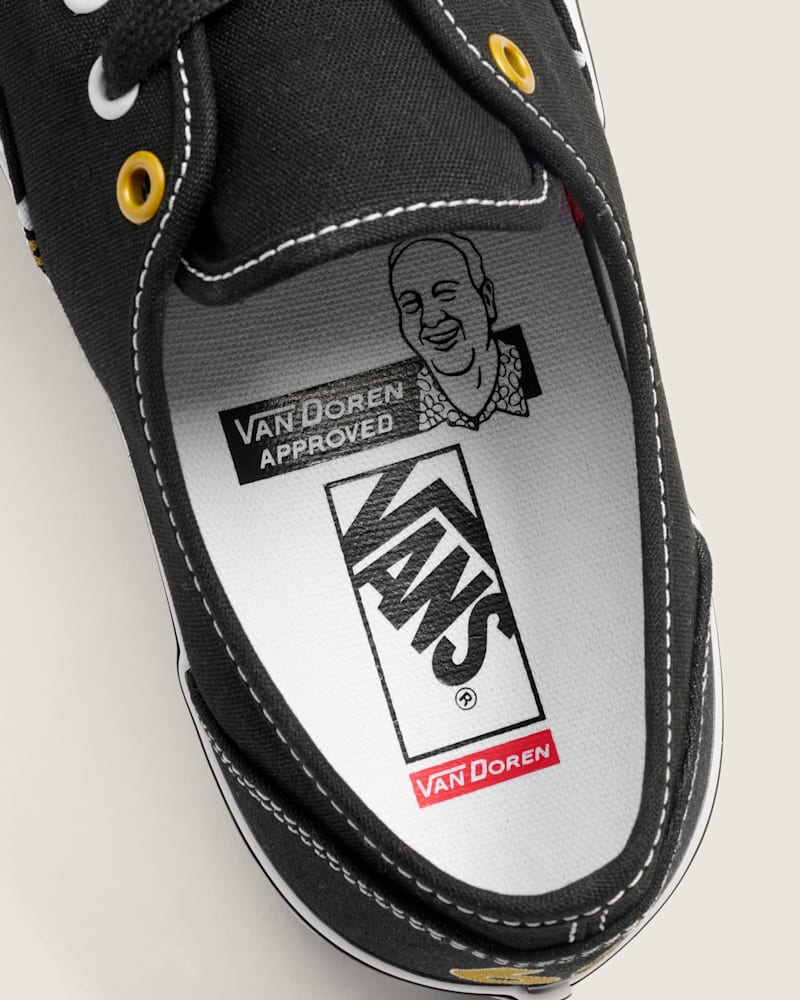 Мужские кроссовки Vans Van Doren Approved Skate Authentic, цвет: Чёрный / Насыщенный белый — фото 5