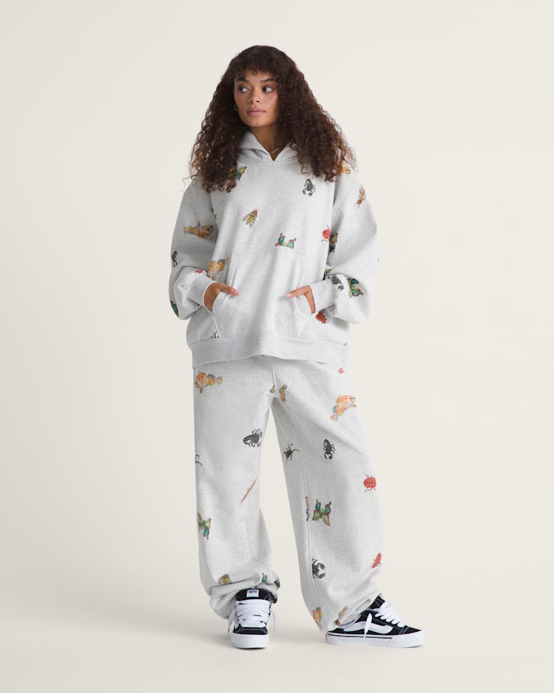 Женские брюки Vans Vansza Bug Out Sweatpants, цвет: Меланжевый серый — фото 4