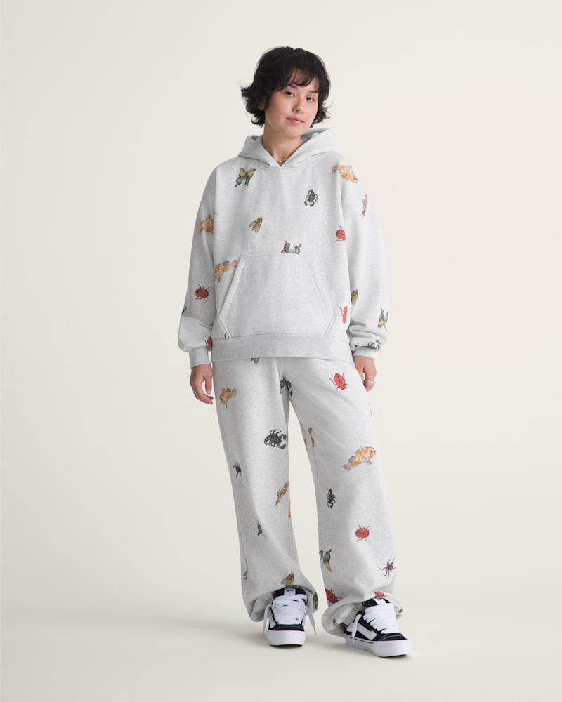 Женские брюки Vans Vansza Bug Out Sweatpants, цвет: Меланжевый серый — фото 5