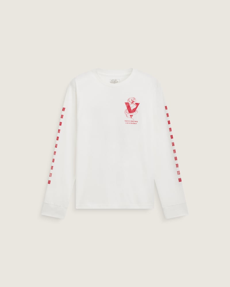 Детская футболка Vans Snake 66 Long Sleeve, цвет: Зефирный белый — фото 2