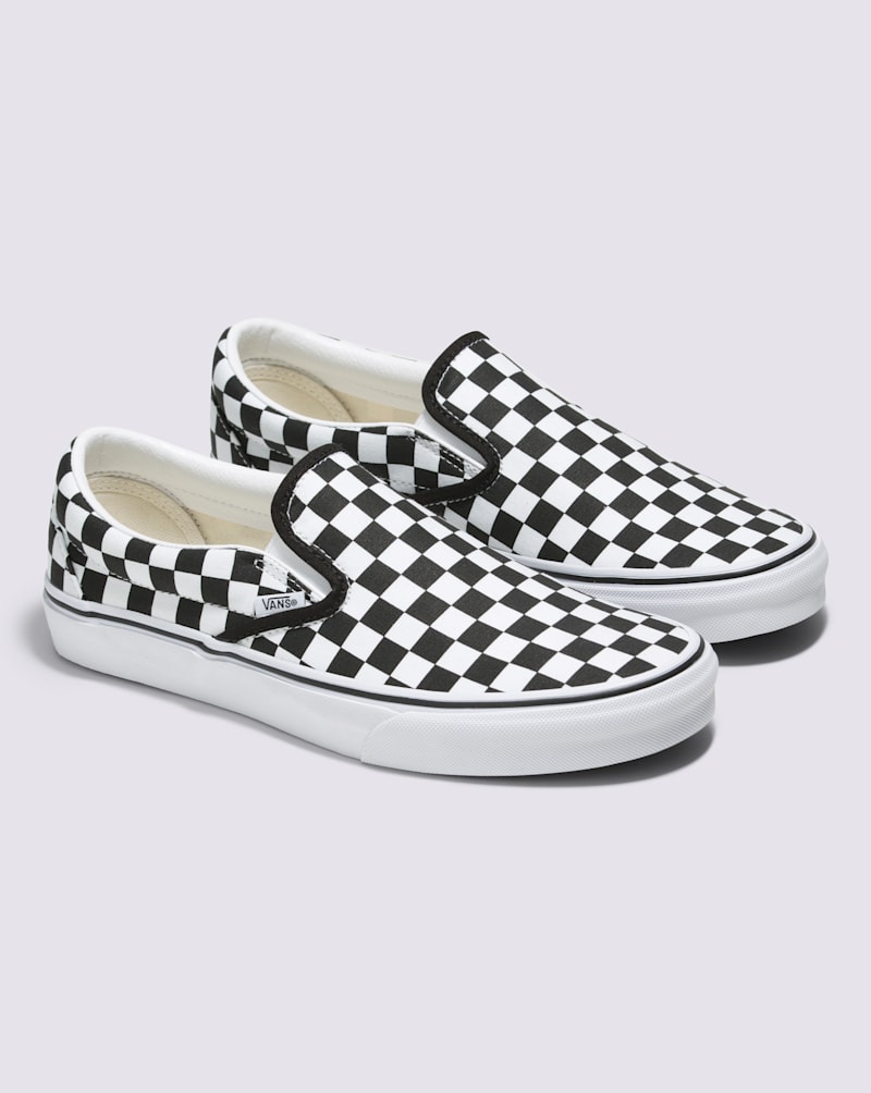 Мужские кроссовки Vans Customs Classic Slip-On Checkerboard Wide Shoe — фото 2