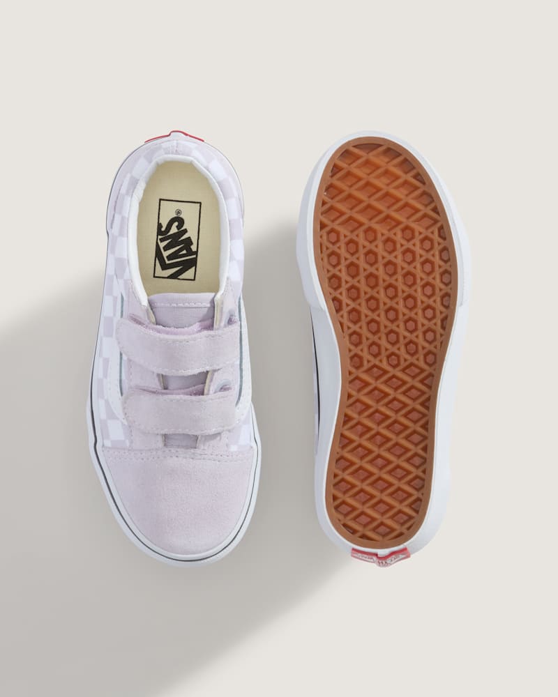 Мужские кроссовки Vans Little Kids Old Skool V Checkerboard Shoe — фото 3