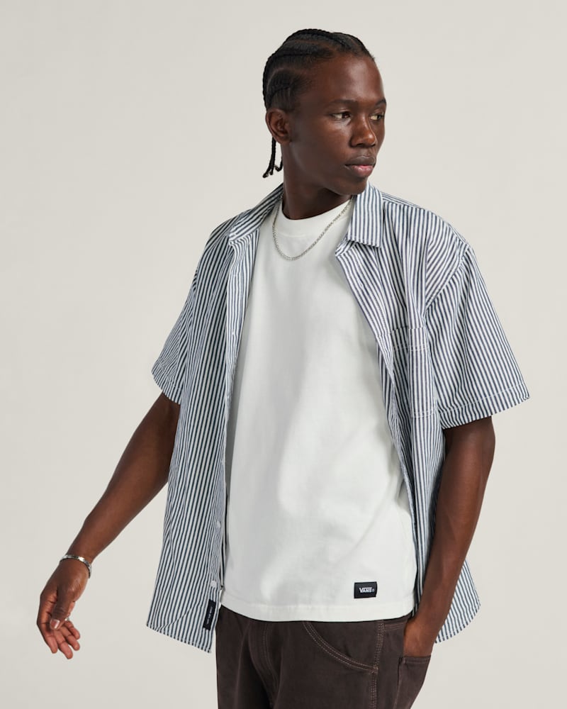 Мужские рубашки Vans Lawson Stripe Button Up Shirt — фото 2