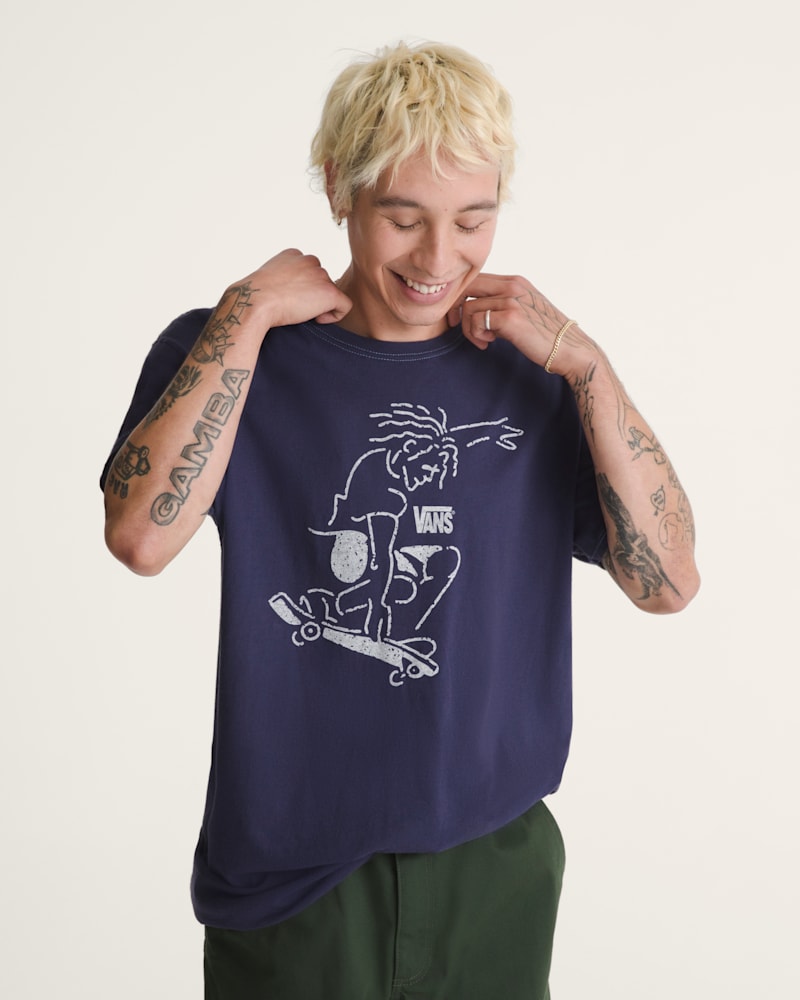 Женские футболки Vans Waffle Shop Skate Crest T-Shirt — фото 4