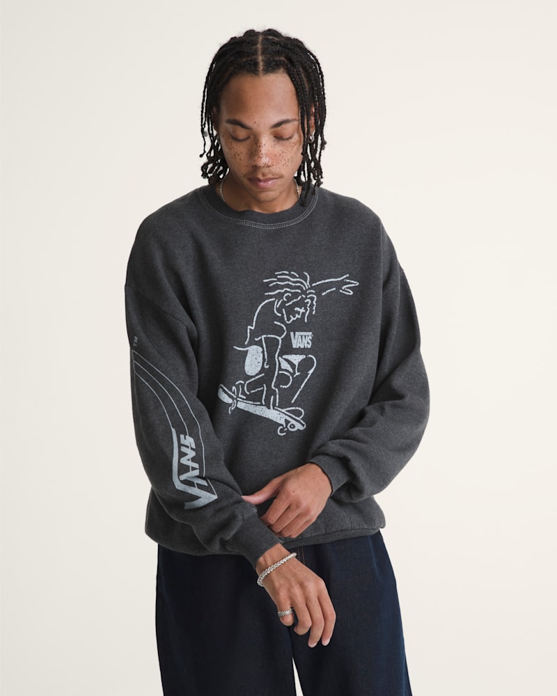 Женские худи Vans Waffle Shop Skate Crest Crewneck Sweatshirt — фото 4