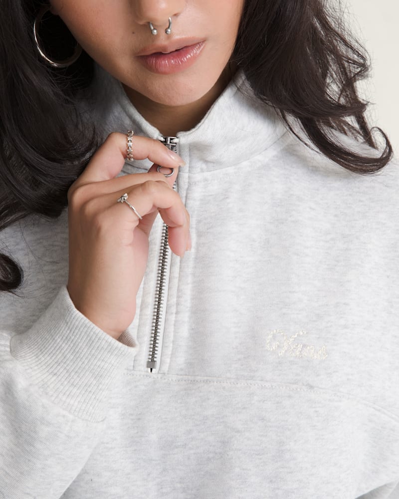 Женские худи Vans Script Logo Mock Neck Sweatshirt — фото 5
