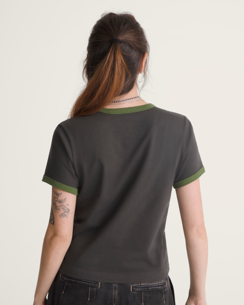 Женские футболки Vans Circle V Ringer T-Shirt — фото 4