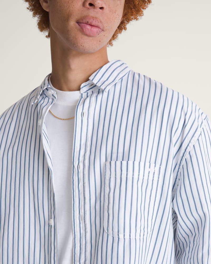 Мужские рубашки Vans Premium Dobby Stripe Long Sleeve Shirt — фото 5