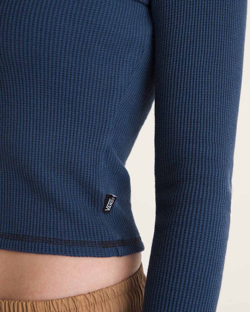Женские рубашки Vans Waffle Long Sleeve Shirt — фото 5