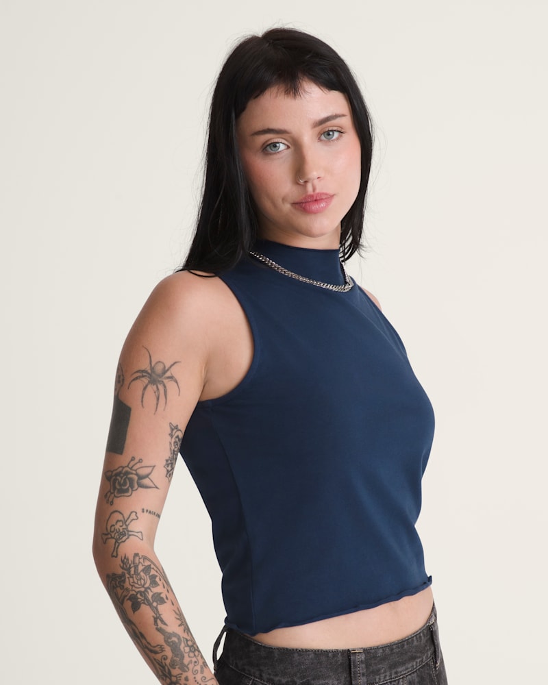 Женские топы Vans Mock Neck Tank Top — фото 3