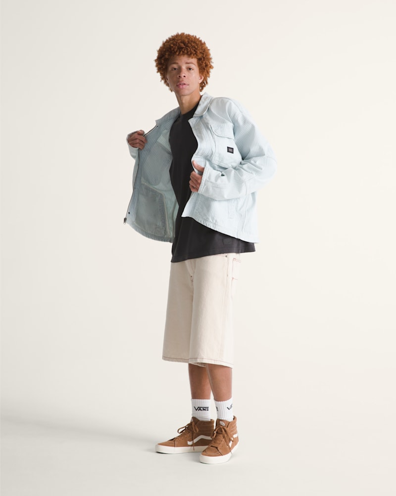 Куртки Vans Umber Denim Stripe Jacket — фото 5