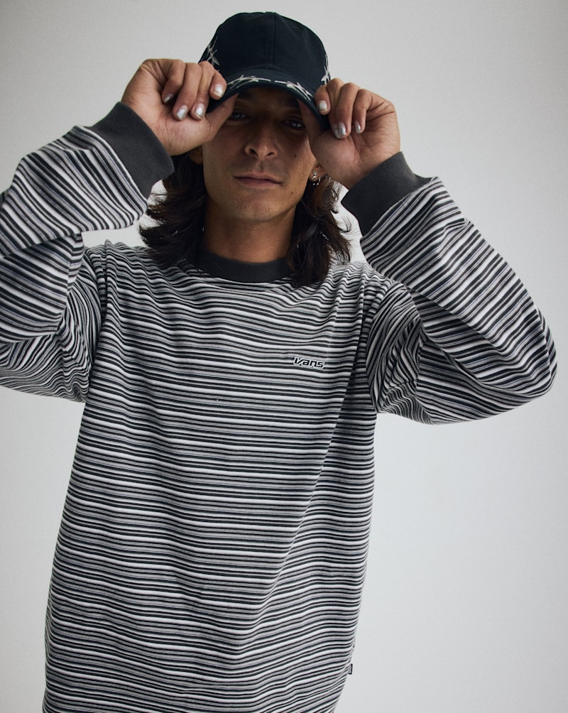 Рубашки Vans Wesley Stripe Long Sleeve Knit Shirt