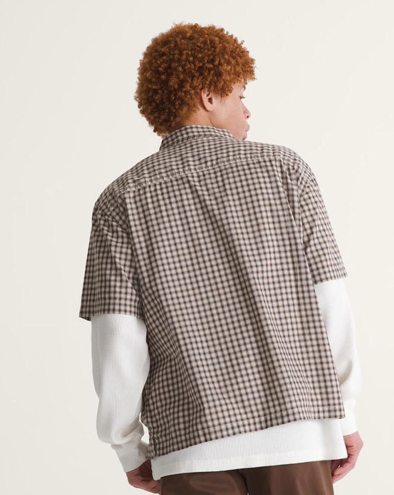 Мужские рубашки Vans Larkspur Mini Plaid Shirt — фото 4
