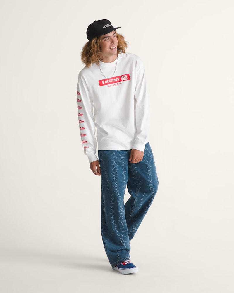 Детские брюки Vans Check-5 Baggy Denim Pants — фото 3
