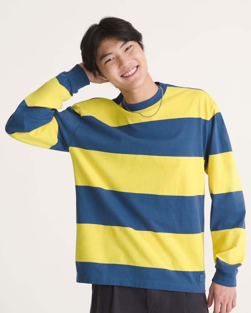 Мужские рубашки Vans Rugby Stripe Long Sleeve Shirt — фото 3
