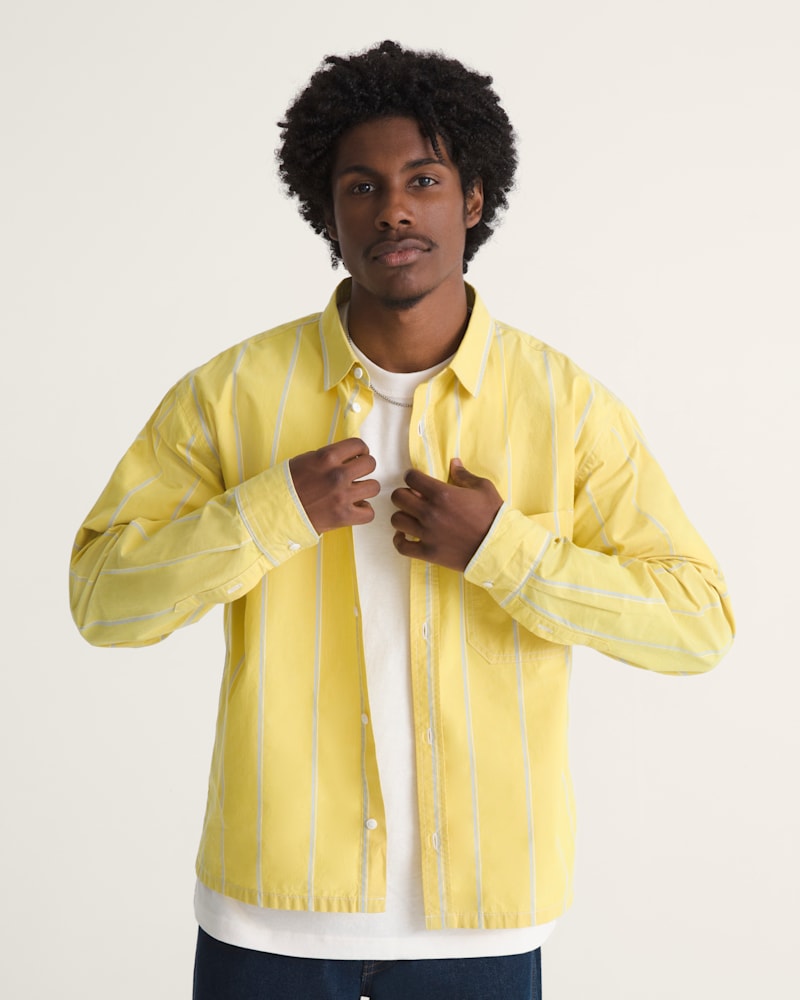 Мужские рубашки Vans Striped Oxford Long Sleeve Shirt — фото 3
