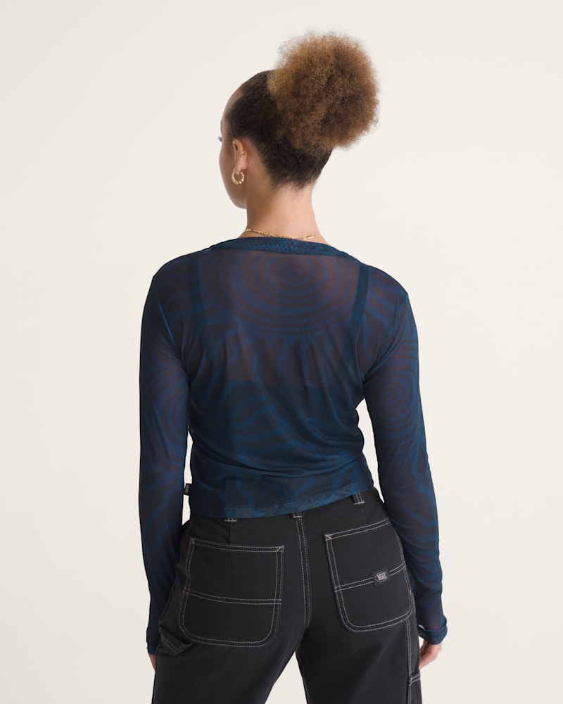 Детские топы Vans Ludlow Mesh Long Sleeve Top — фото 4