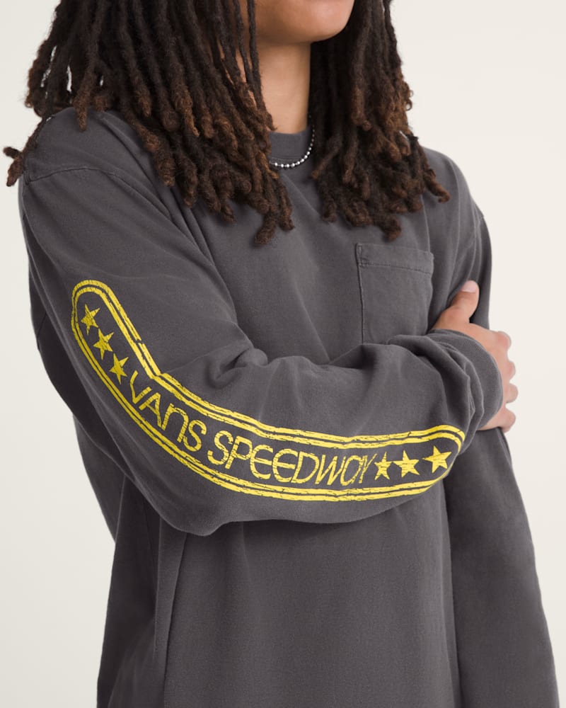 Мужские футболки Vans Speedway Long Sleeve T-Shirt — фото 5