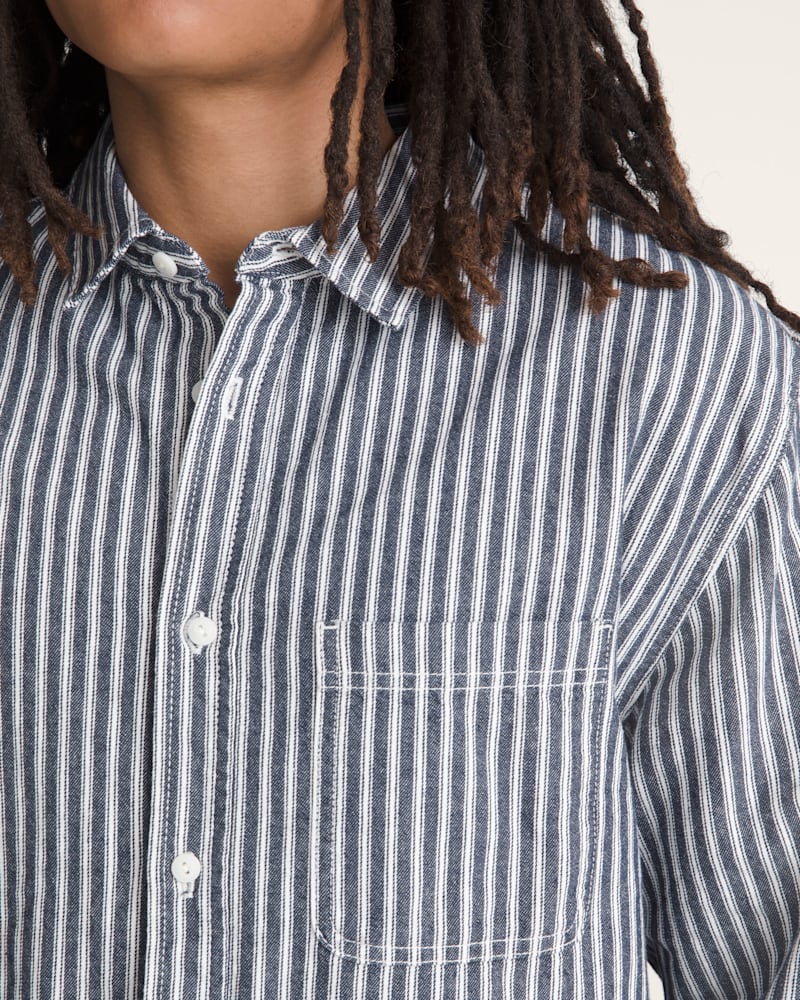 Мужские рубашки Vans Lawson Stripe Long Sleeve Shirt — фото 5