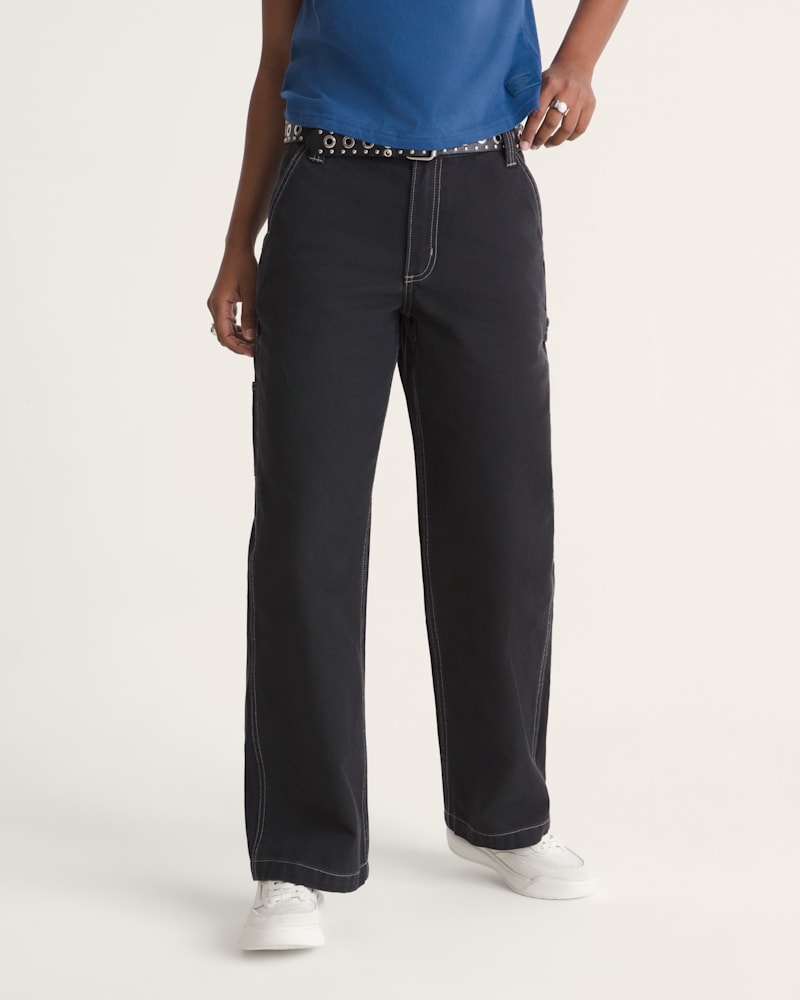 Женские брюки Vans Chore Mid Rise Straight Pants — фото 3