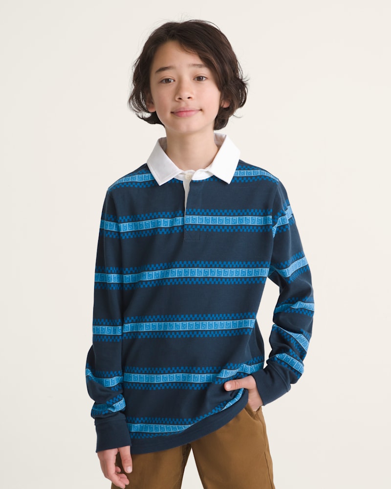 Мужские рубашки Vans Kids V Rugby Long Sleeve Shirt — фото 3