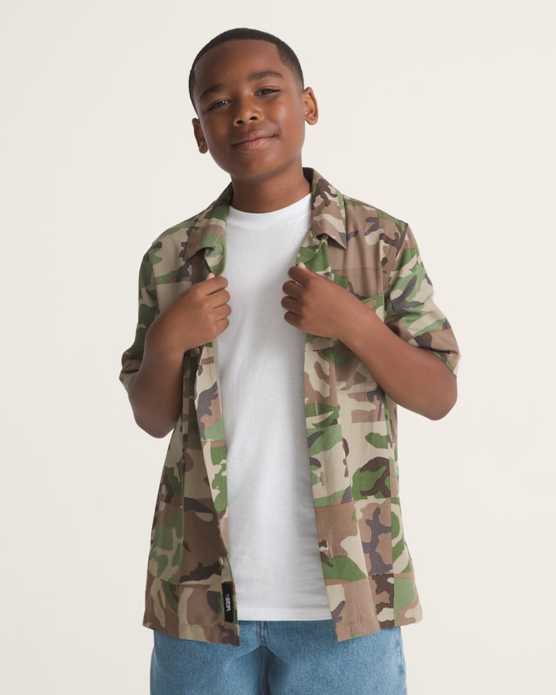 Мужские рубашки Vans Kids Checkerboard Camp Shirt — фото 3