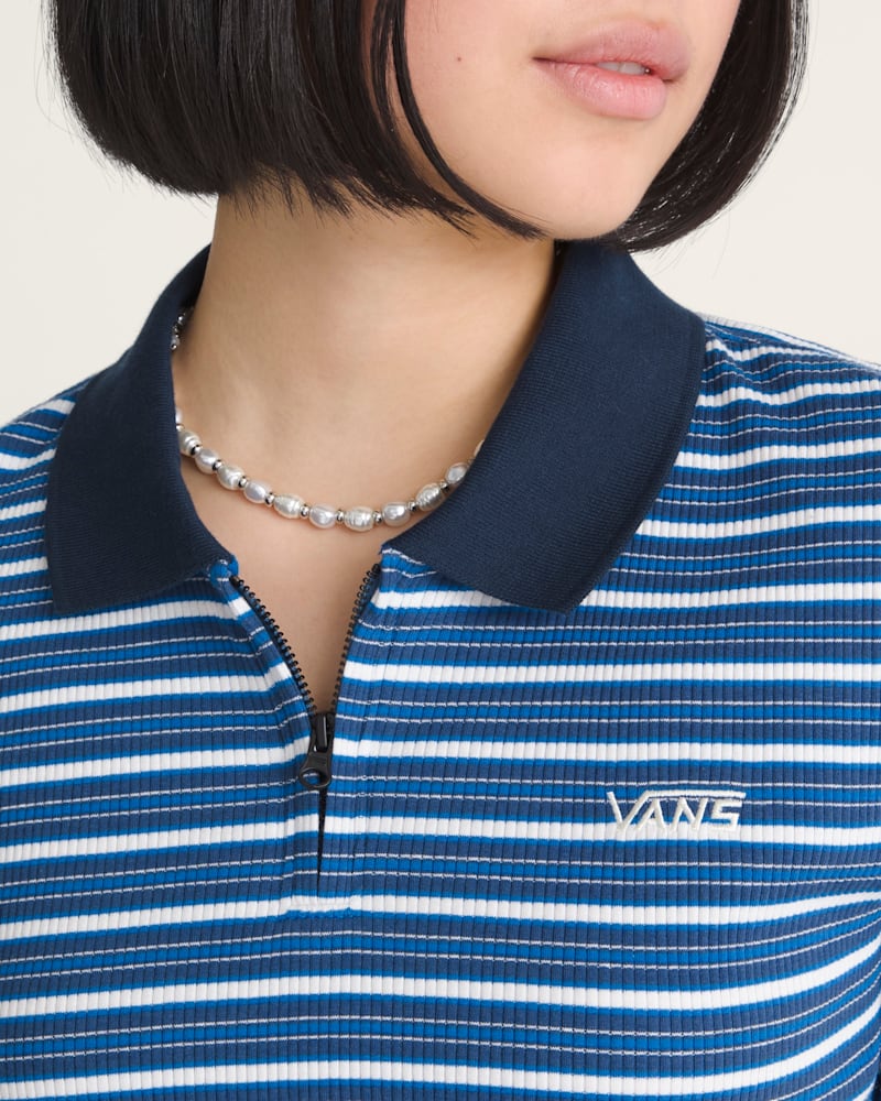 Мужские рубашки Vans Priscilla Stripe Polo Shirt — фото 5