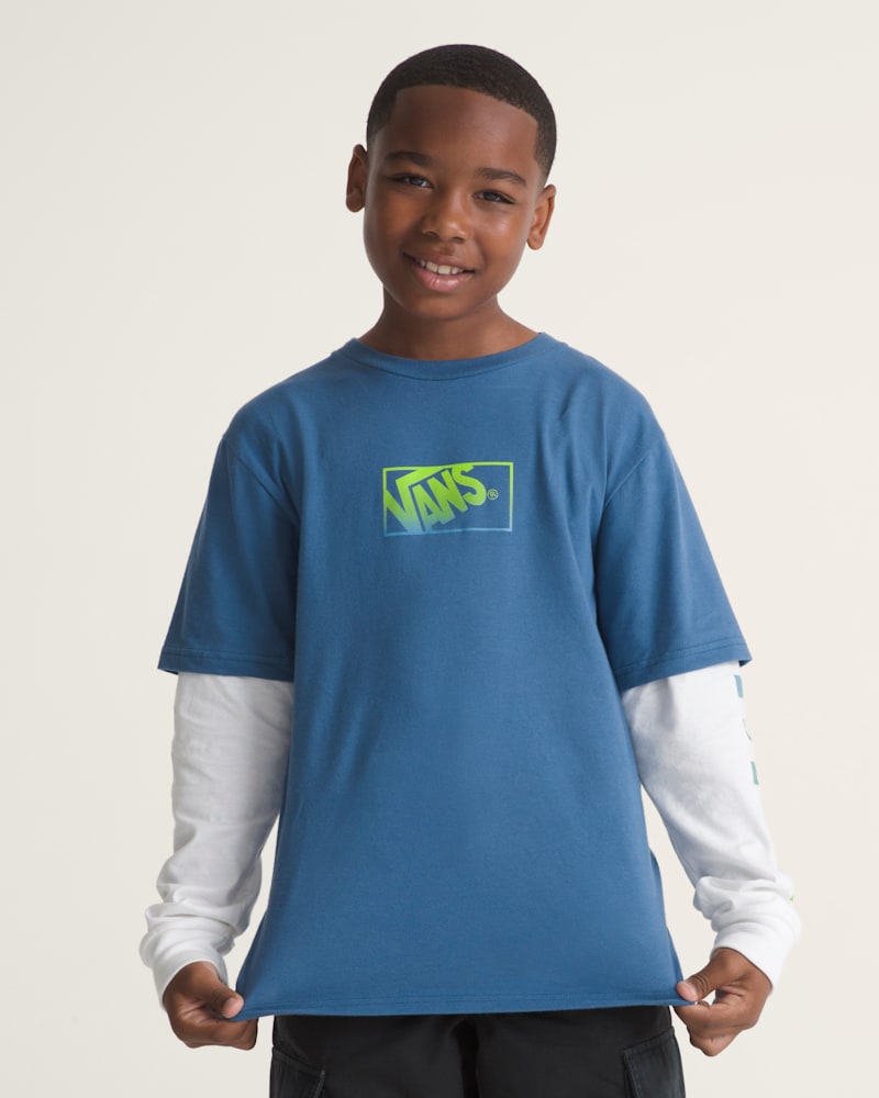 Детские рубашки Vans Kids Twofer Long Sleeve Shirt — фото 3