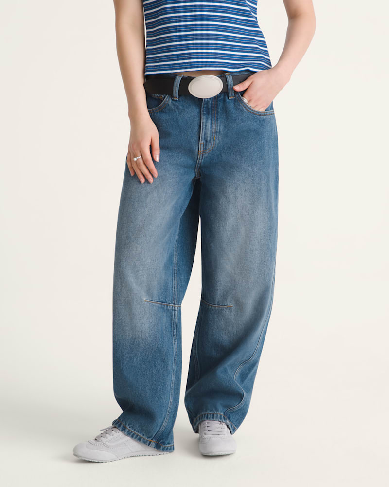 Детские брюки Vans Check-5 Mid Rise Barrel Pants — фото 3
