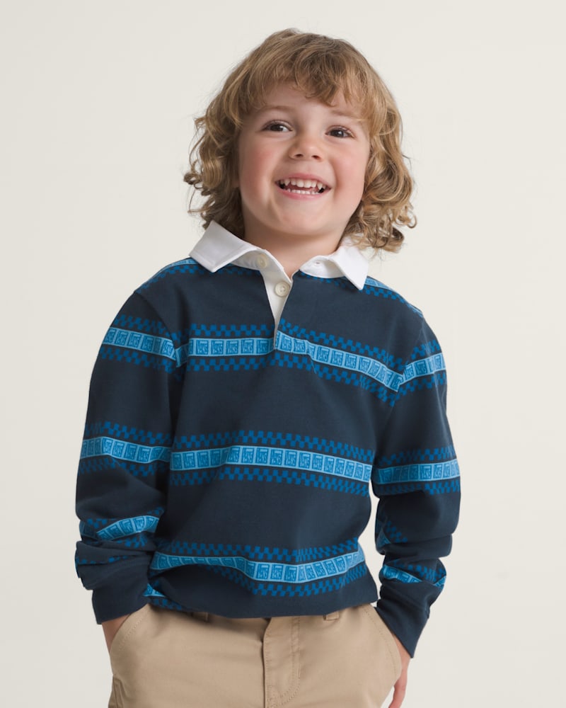Детские рубашки Vans Little Kids V Rugby Long Sleeve Shirt — фото 3