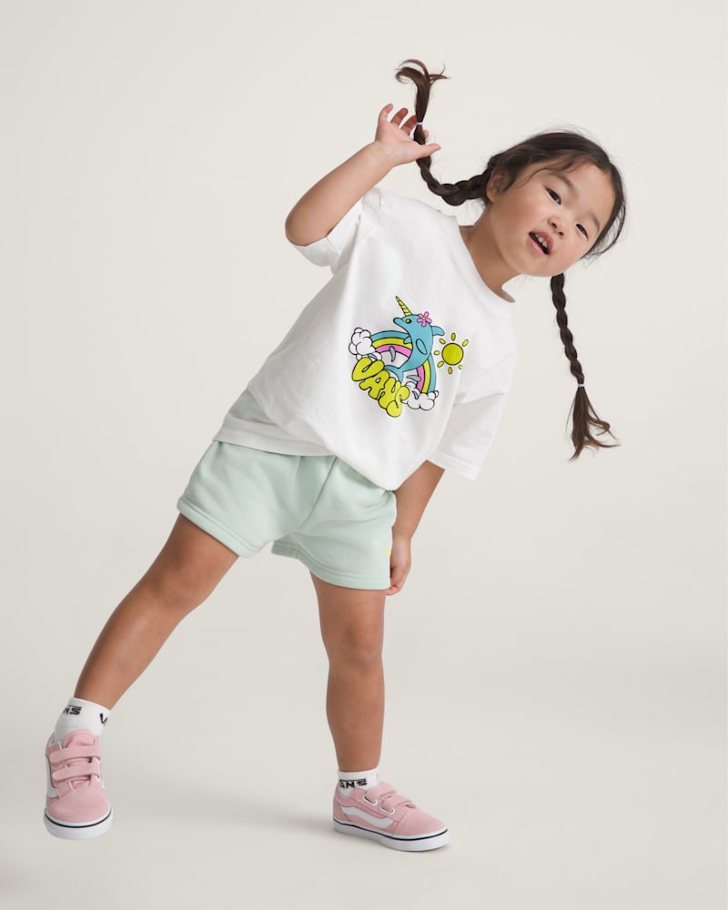 Детские кроссовки Vans Little Kids Script Logo Sweatshort — фото 4