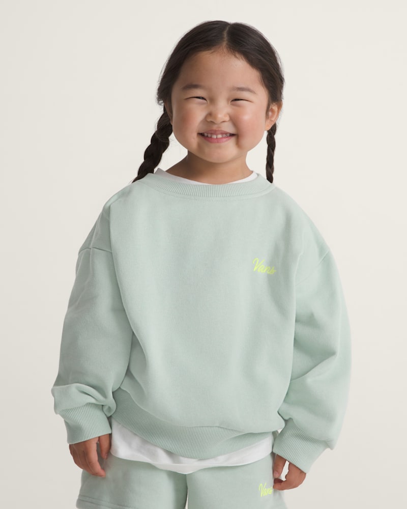 Детские свитеры Vans Little Kids Script Logo Crew Pullover — фото 3