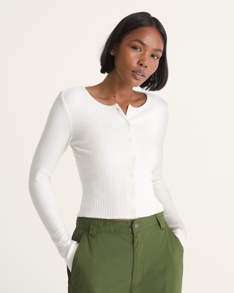 Женские рубашки Vans Long Sleeve Button Up Shirt — фото 3