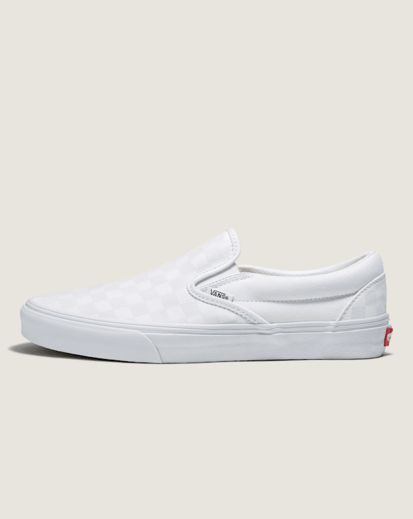 Customs True White Checkerboard Slip-On Wide