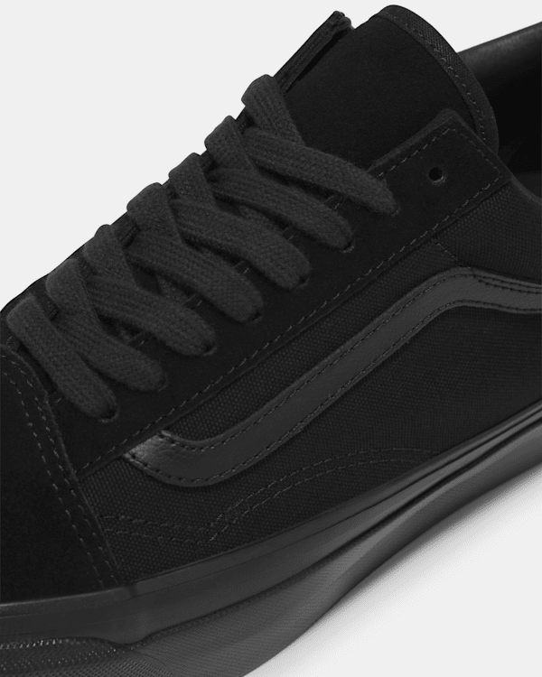 Vans old skool black fashion leather junior