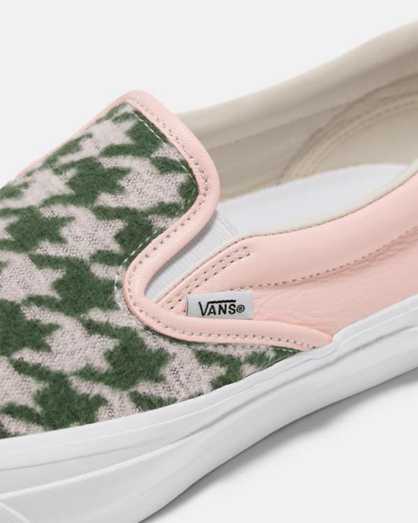 Mint green slip on vans best sale