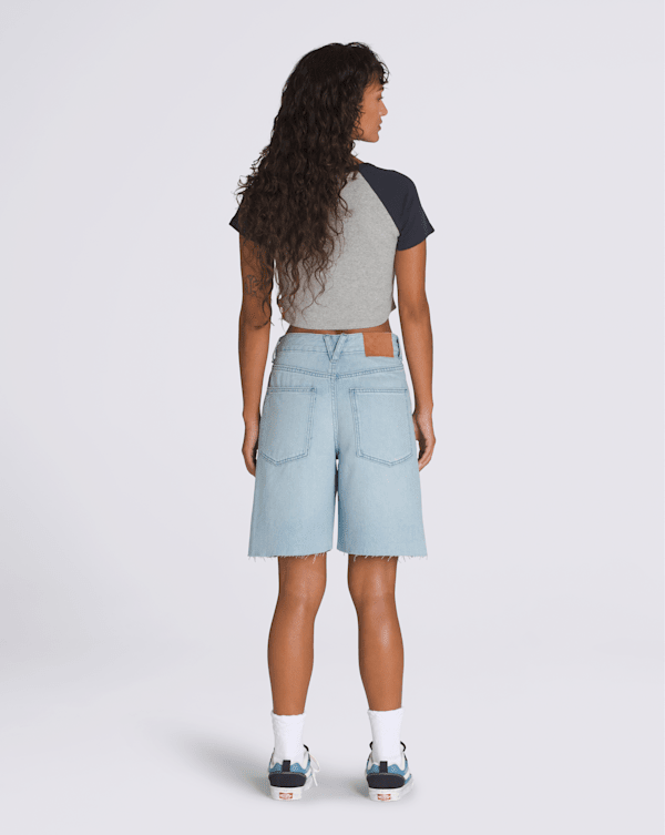Sirelle Cut-Off 9'' Jorts in Light Stonewash Blue | Vans