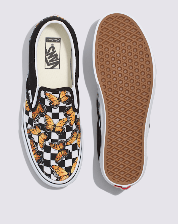 関税込☆VANS BUTTERFLY CHECKERBOARD SLIP-ON カスタム Customs Classic Slip-On Checkerboard Shoe in Customs | Vans