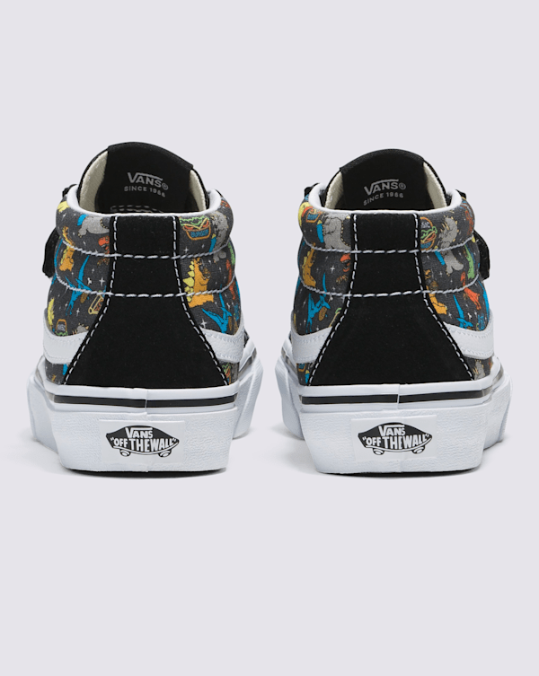 Little Kids Sk8-Mid Reissue V Shoe in Black / Blue / Yellow
