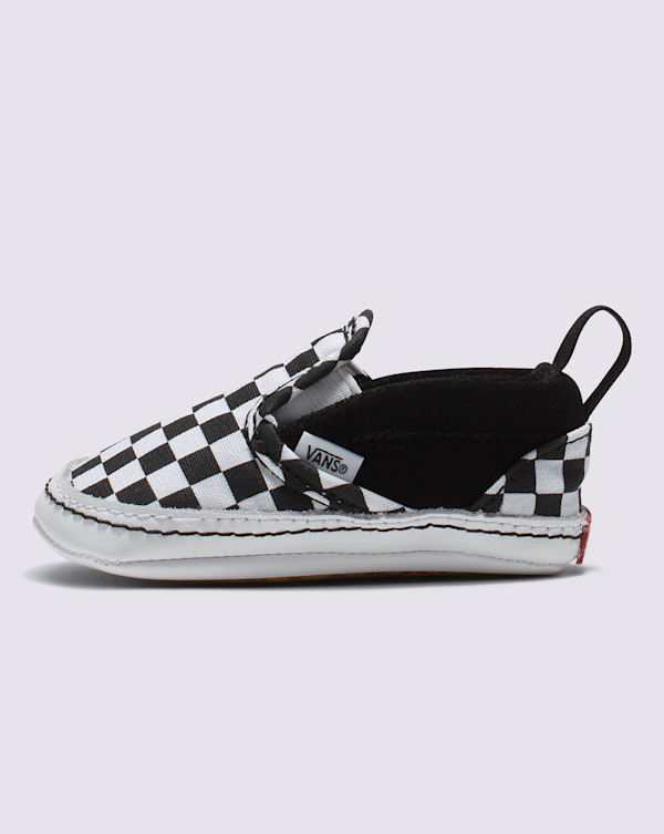 Infant Slip-On V Checkerboard Crib Shoe