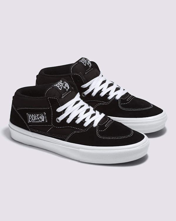 Skate Half Cab Shoe in White/Black | Vans