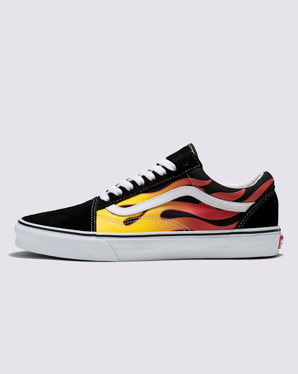 セール＊OLD SKOOL FLAME SHOE Old Skool Flame Shoe en Black / Flame Orange | Vans CA