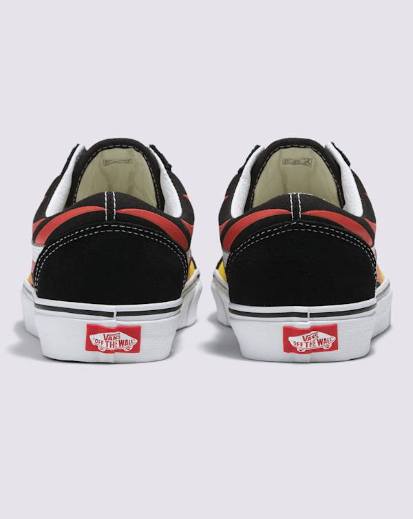 【新品未使用】 VANS FLAME OLD SKOOL Vans Old Skool Logo Flame Black White Men's 11.5 Skate Shoes