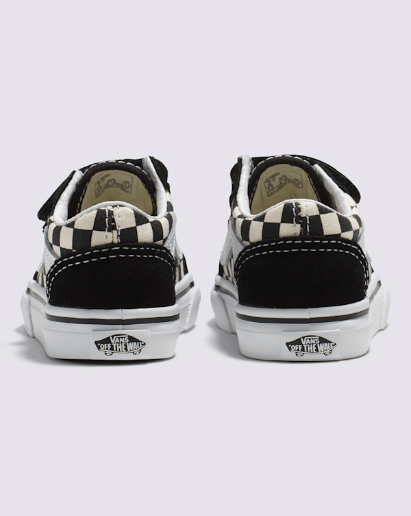 Toddler Old Skool V Checkerboard Shoe in Black / White | Vans